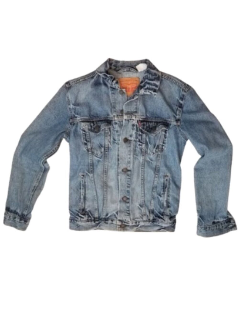 LEVI'S Denim Blue Jean Trucker Jacket 100% Cotton - Men's S